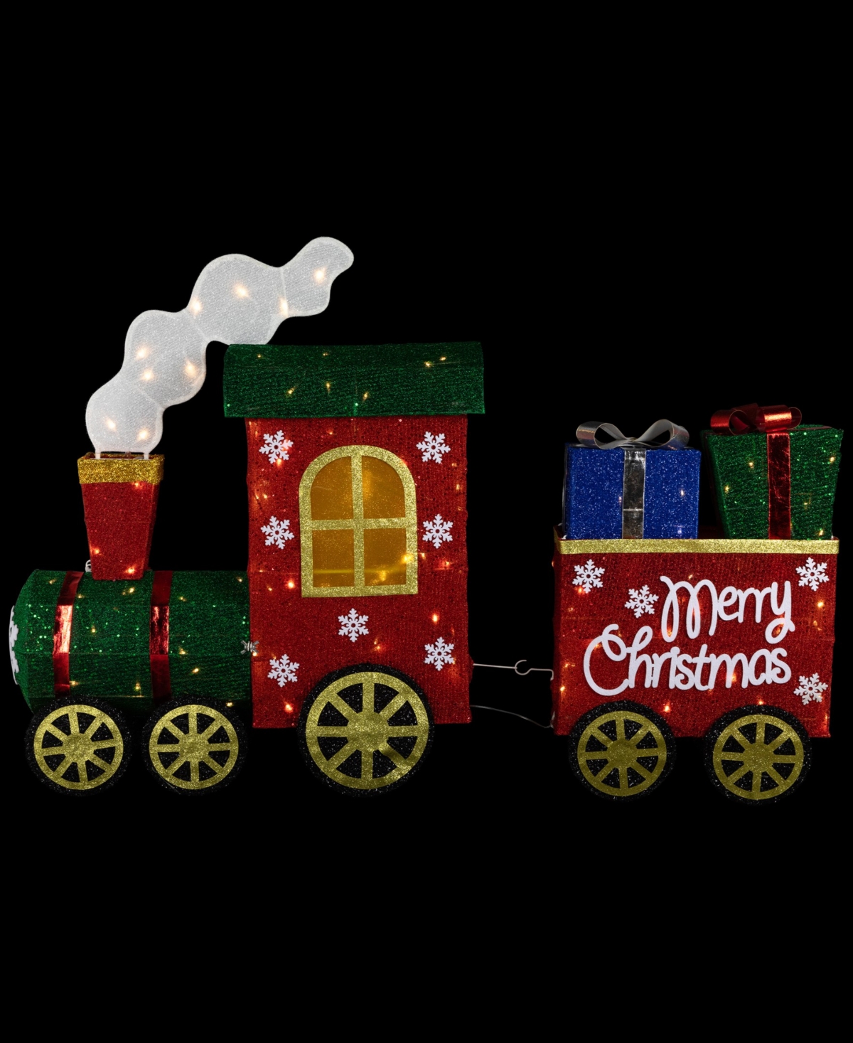 Northlight 48" Led Lighted Train With Presents Outdoor Yard Decoration In Red