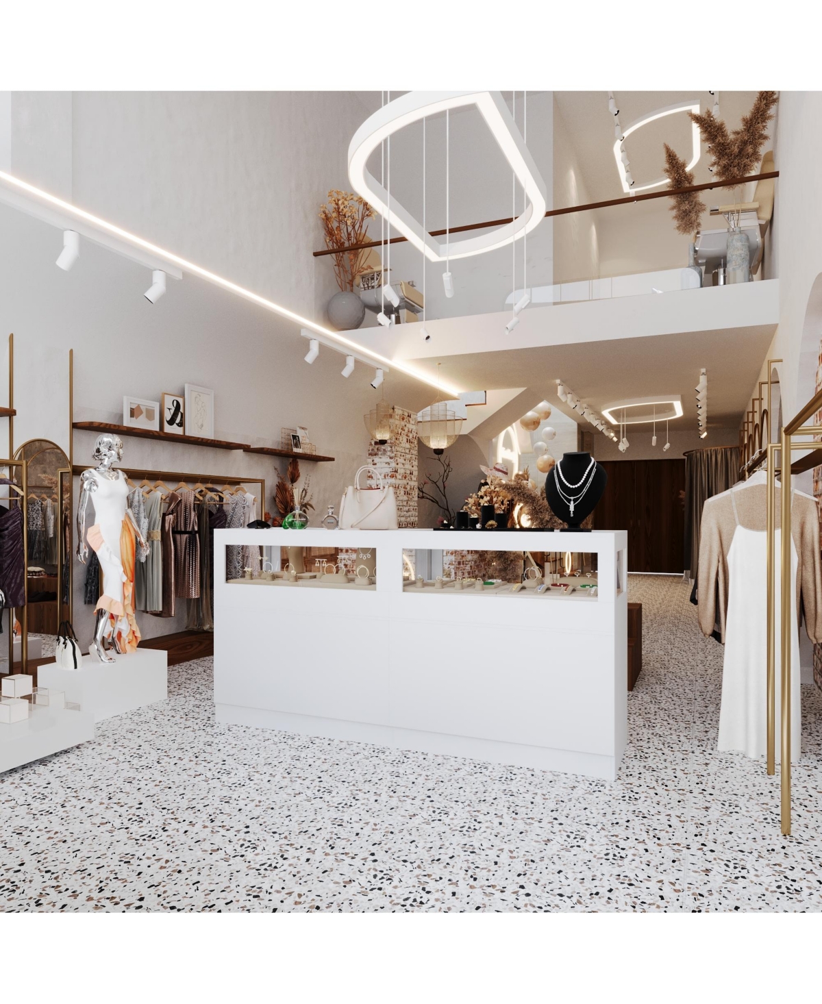 Homsee Storage/Display Cabinet with Glass Top , Bedroom Dresser Armoire Island