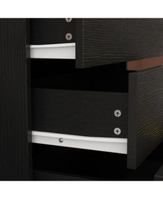 Minimalist style white double door wardrobe, bedroom Armoire, wooden Closet