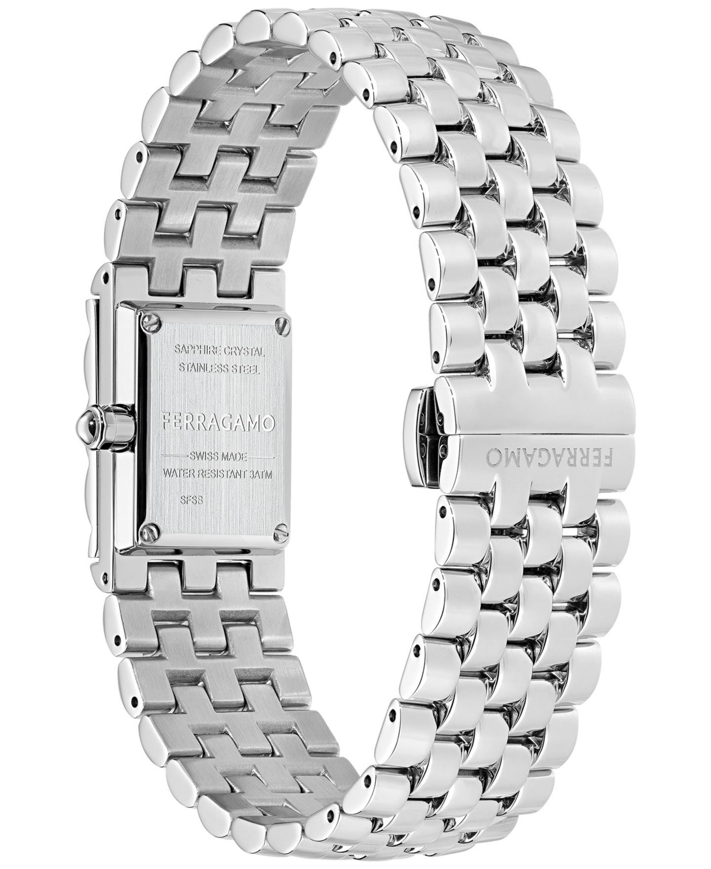 Женские часы Ferragamo Secret Diamond (3/4 ct. t.w.) Stainless Steel Bracelet Watch 19x30mm — фото 5