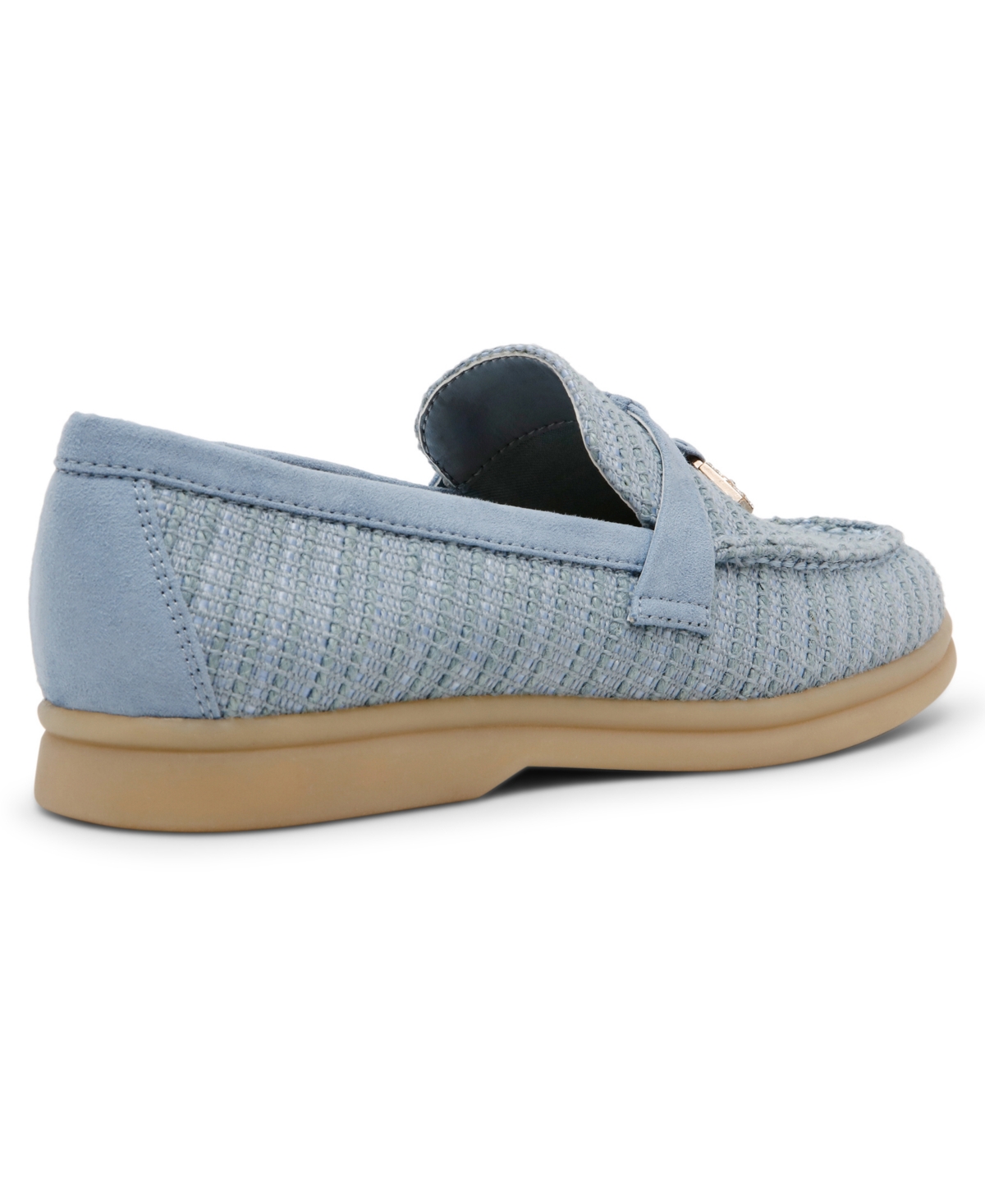 Shop Anne Klein Women's Sadrine Slip Linen Loafers In Blue