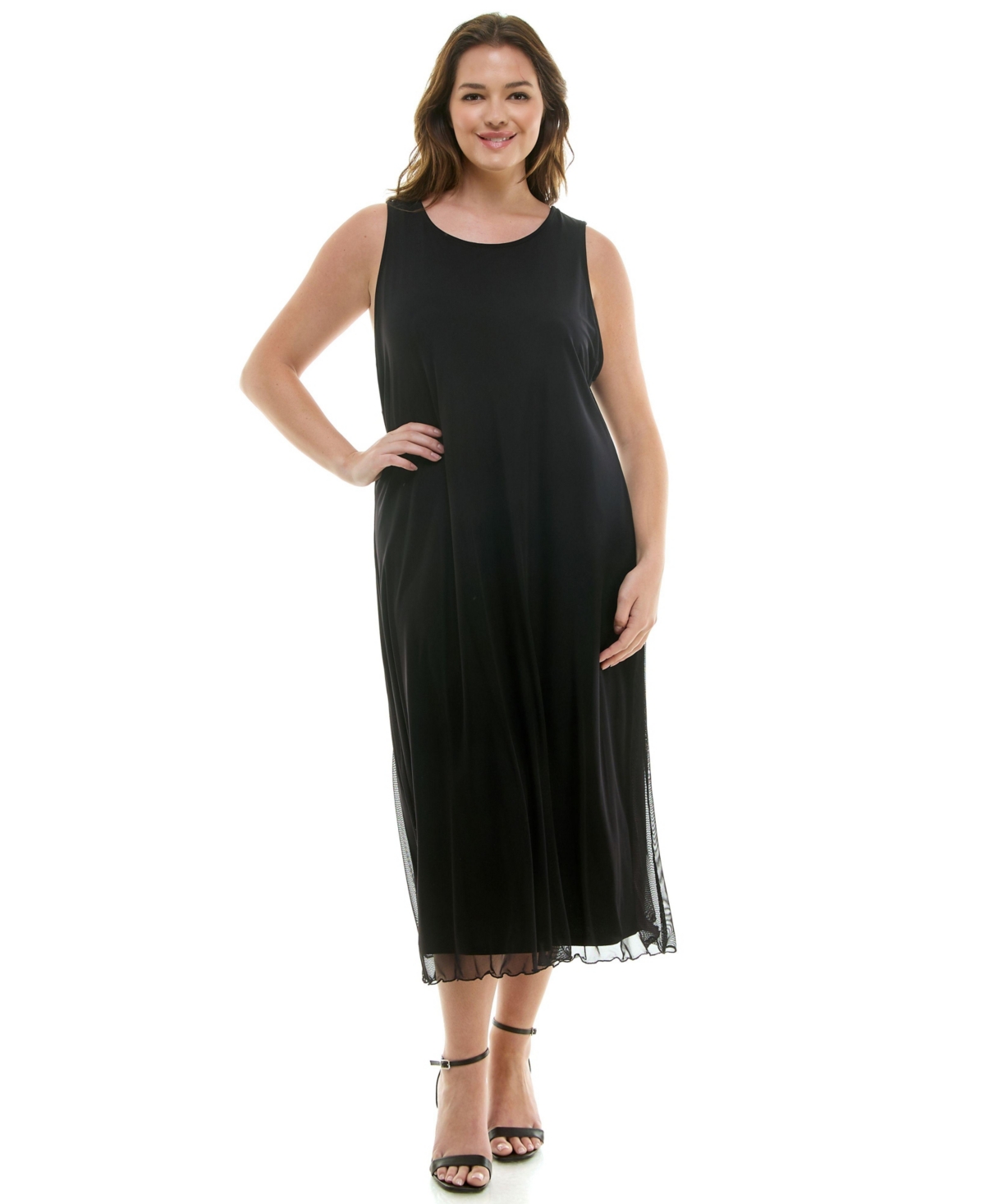 bebe Women's Power Mesh T-shirt Dress - Black
