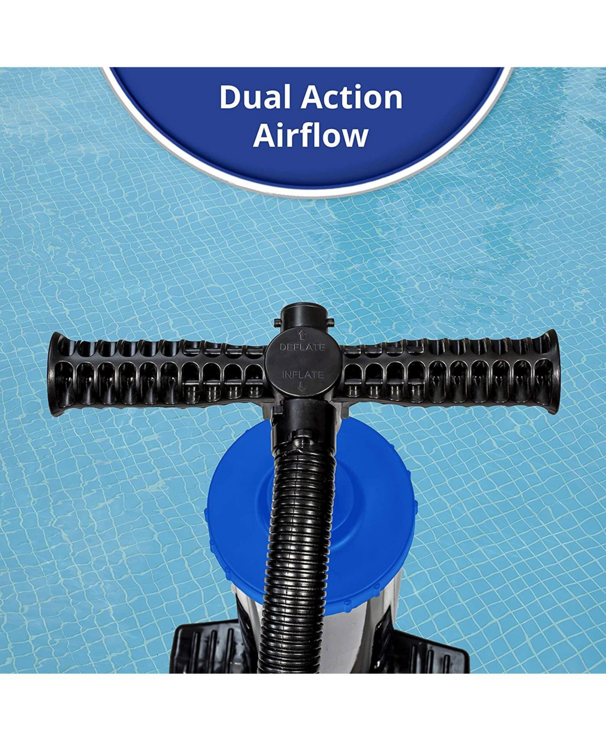 Aqua AquaPro 50 In Nylon Deck Style Towable 1 Person Rider, Yellow/Red w/ Hand Pump - Orange