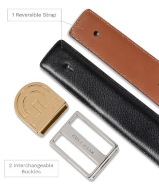 Cole Haan Men's Interchangeable Buckle Belt Set