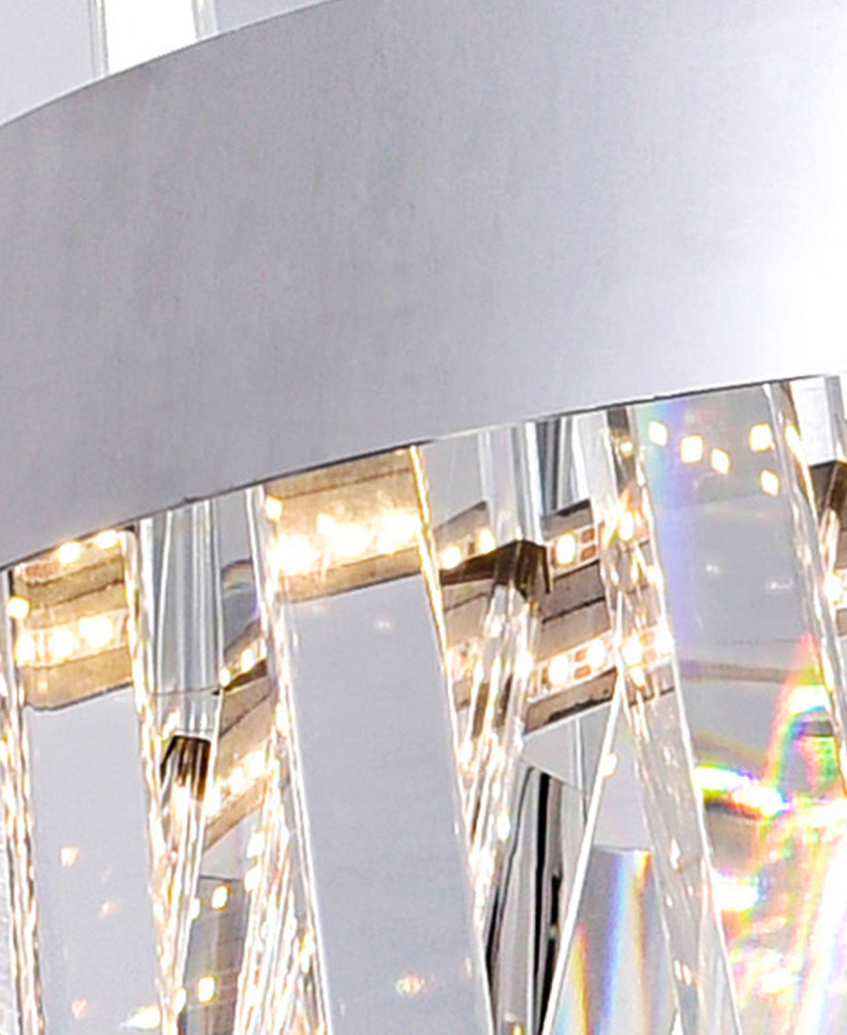 Cwi Lighting 14" Metal Glace Led Chandelier In Chrome