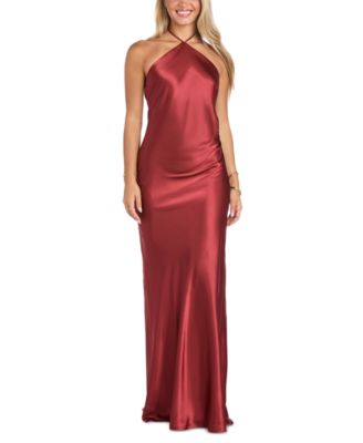 Morgan & Company - Juniors' Halter-Neck Slip Dress