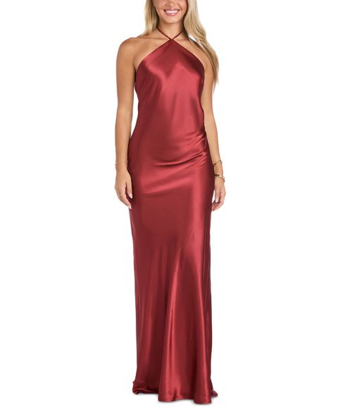 Женское платье Morgan & Company Juniors' Halter Neck Slip-Dress, цвет: Spiced/Gin