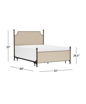 Hillsdale 52" Metal McArthur King Canopy Upholstered Headboard and Footboard