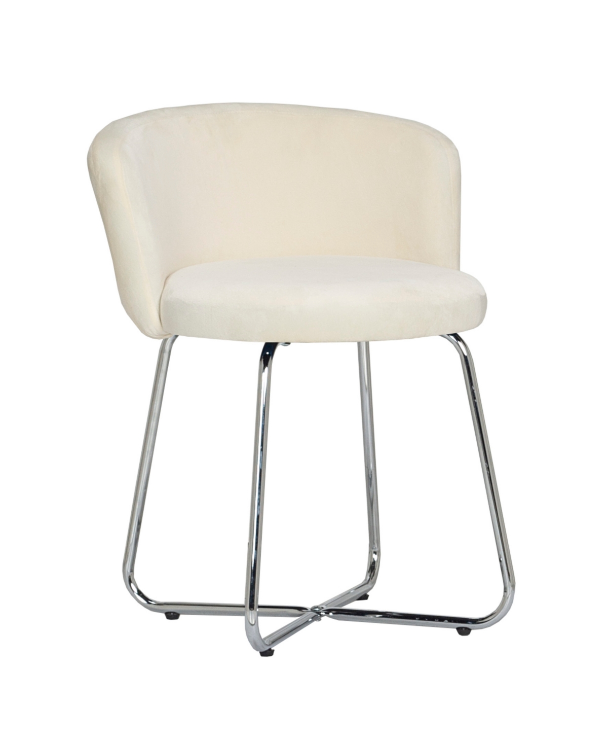 Hillsdale 25" Metal Marisol Vanity Stool In Off-white