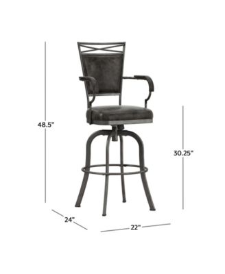 48.5" Metal Bridgetown Bar Height Swivel Stool