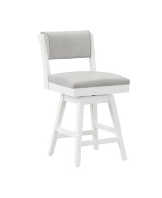 37.75" Wood and Upholstered Clarion Counter Height Swivel Stool