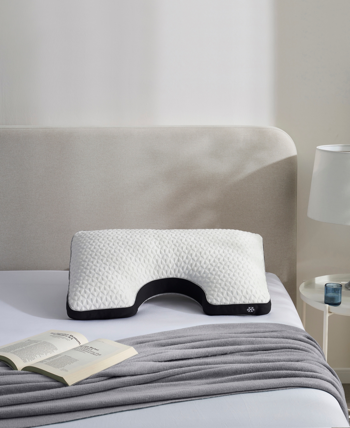 Nestl Cool Choice Customizable Memory Foam Blend Cooling Side Sleeper Pillow, Queen In White