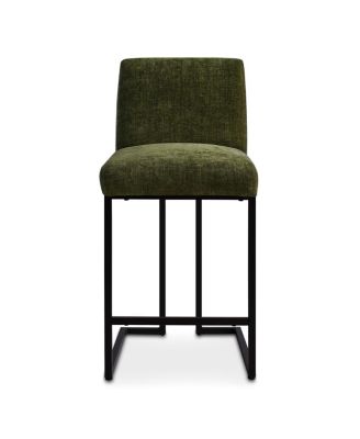 Set of 2 Fabric Counter Height Stools, 25" Seat Height Armless Upholstered Chairs for Kitchen Island-Maison Boucle