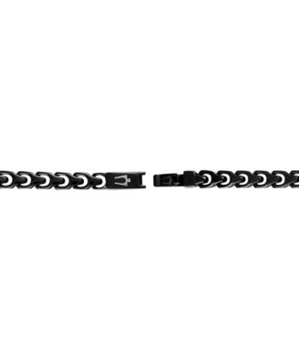Black-Tone Stainless Steel Link Chain Bracelet