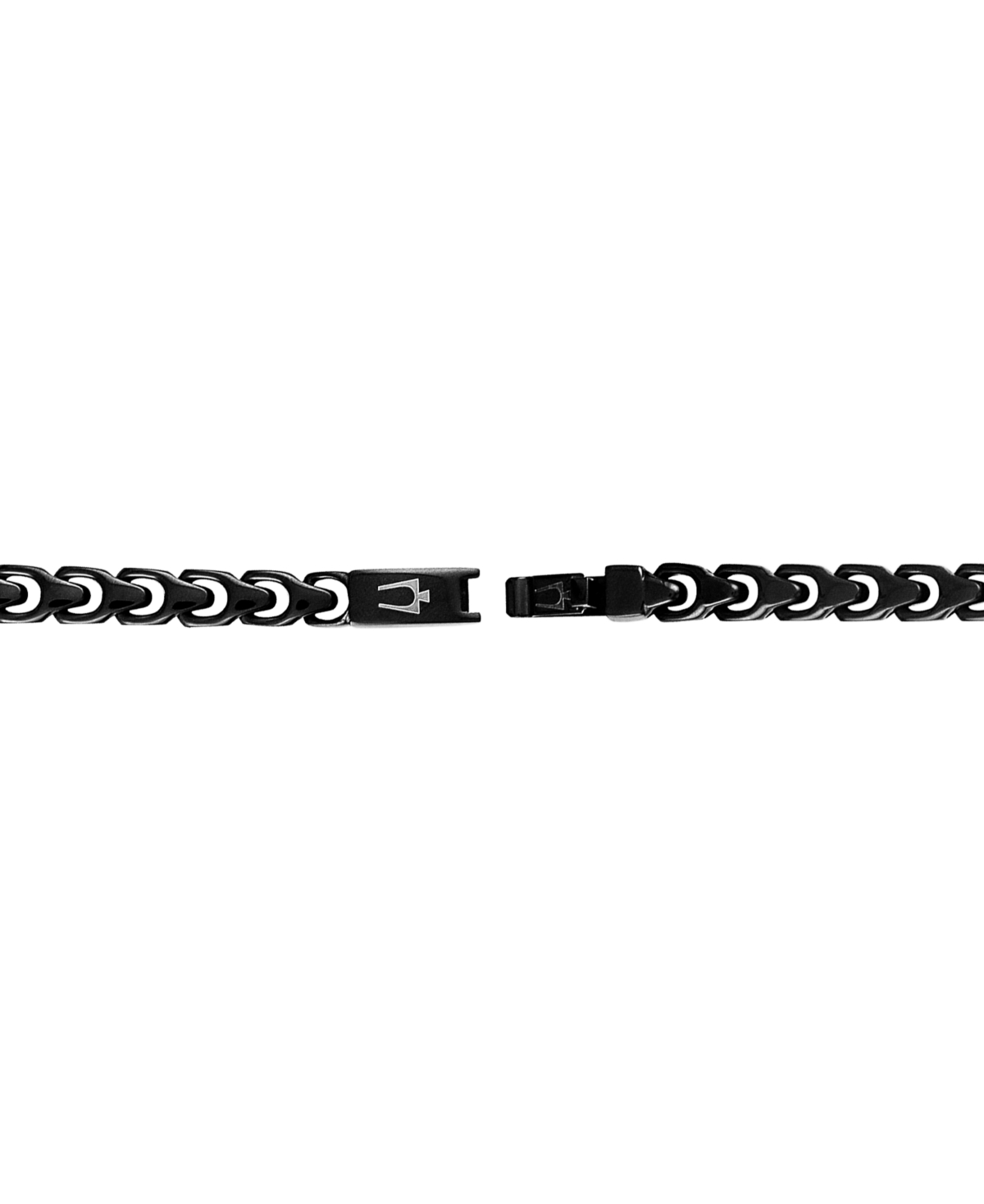 Bulova Black-tone Stainless Steel Link Chain Bracelet In No Color