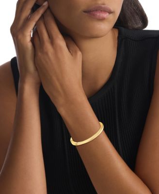 Gold-Tone Stainless Steel Twist Bangle Bracelet