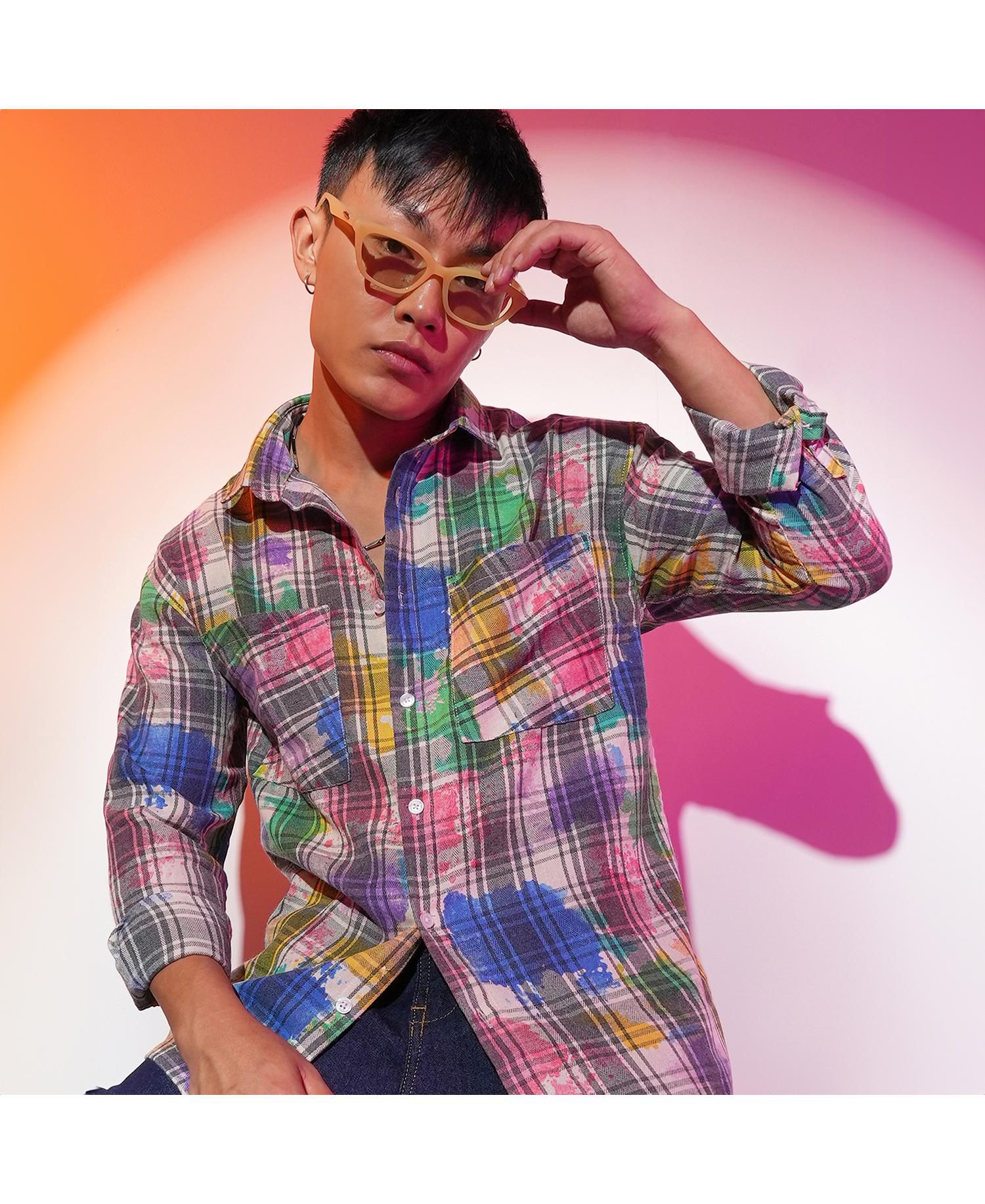 Heathered-Buffalo Check Shirt