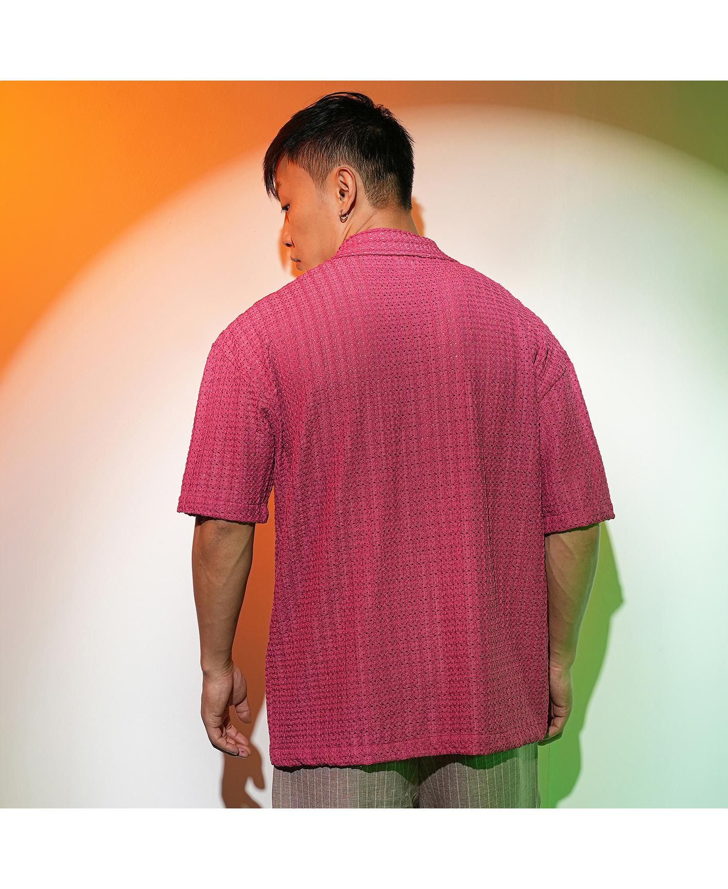 Men's Striped Fringe Shirt