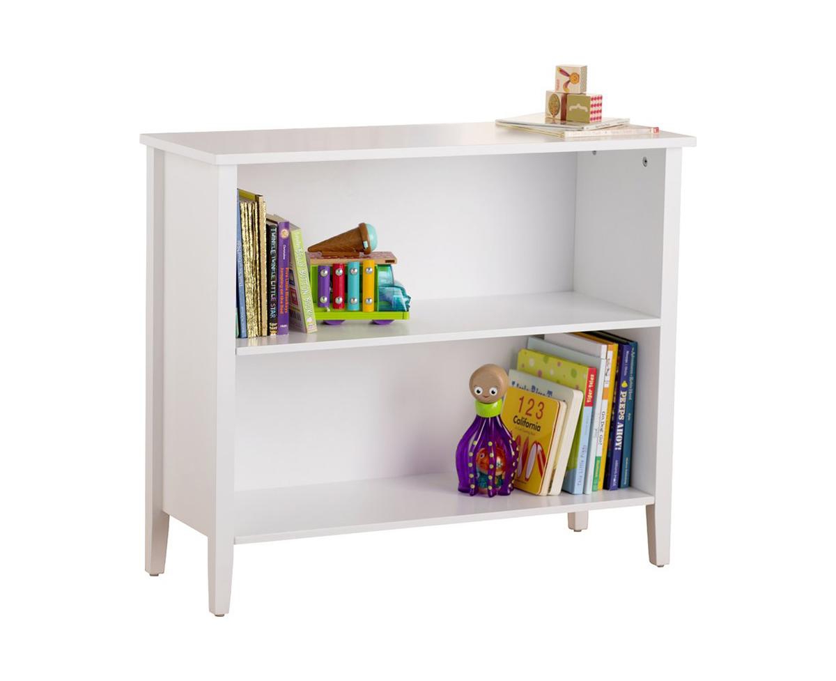 Kings Brand Furniture - 2-Shelf Wooden Bookcase Bookshelf Display Storage and Organizer, White