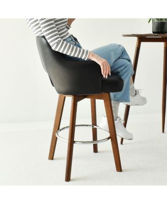 1 PC Faux Leather Counter Height Barstool