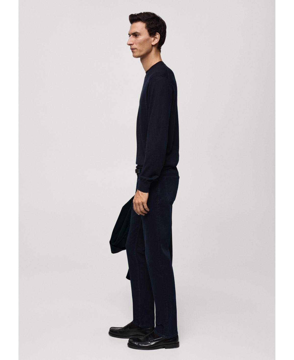 Mango Patrick Slim Fit Ultra Soft Touch Jeans In Deep Dark Blue
