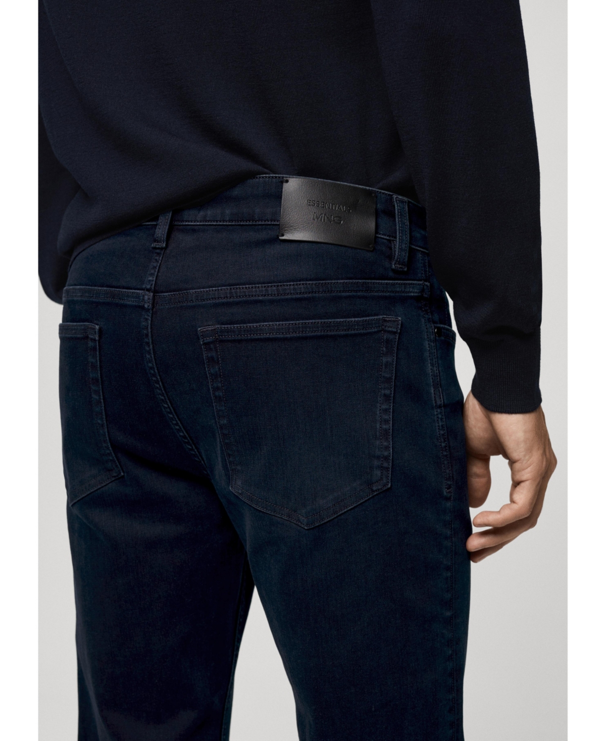 Mango Patrick Slim Fit Ultra Soft Touch Jeans In Deep Dark Blue
