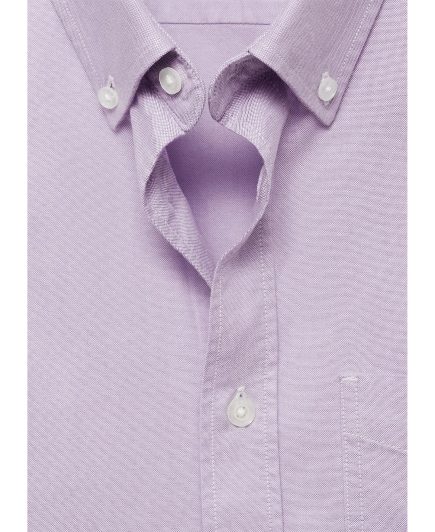 Мужская рубашка Mango Oxford Cotton, цвет: Фиолетовый — фото 3
