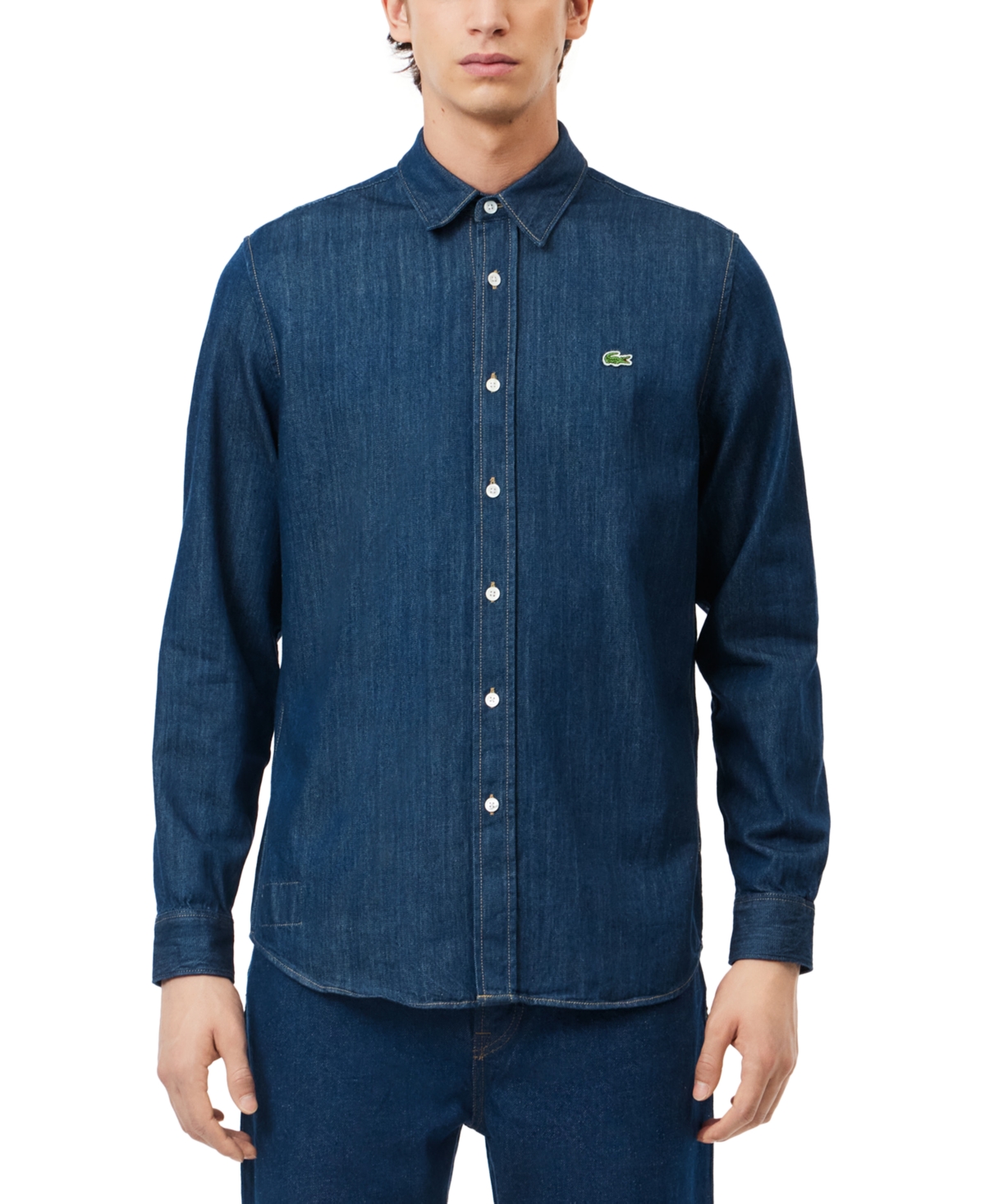 Lacoste Men's Long-Sleeve Denim Shirt
