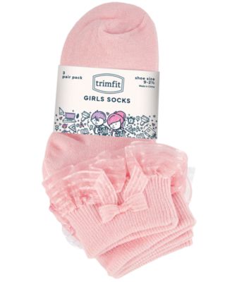 3-Pack Decorative Socks, Little Girls & Big Girls
