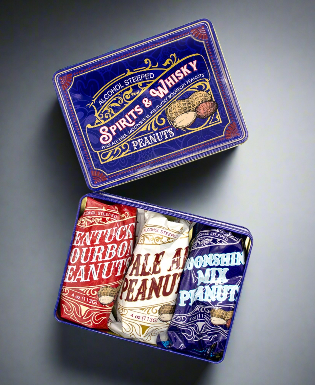 Dm Snacks Spirits Whisky Peanuts Gift Tin, 12 Oz. In No Color