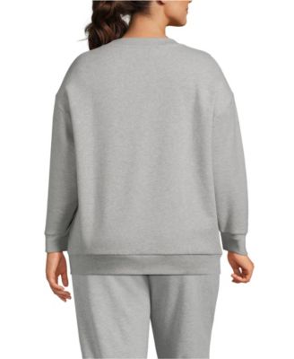 Толстовка Lands End Plus Size Serious Sweats с круглым вырезом и длинным рукавом большого размера - Сет-топ 13390₽
