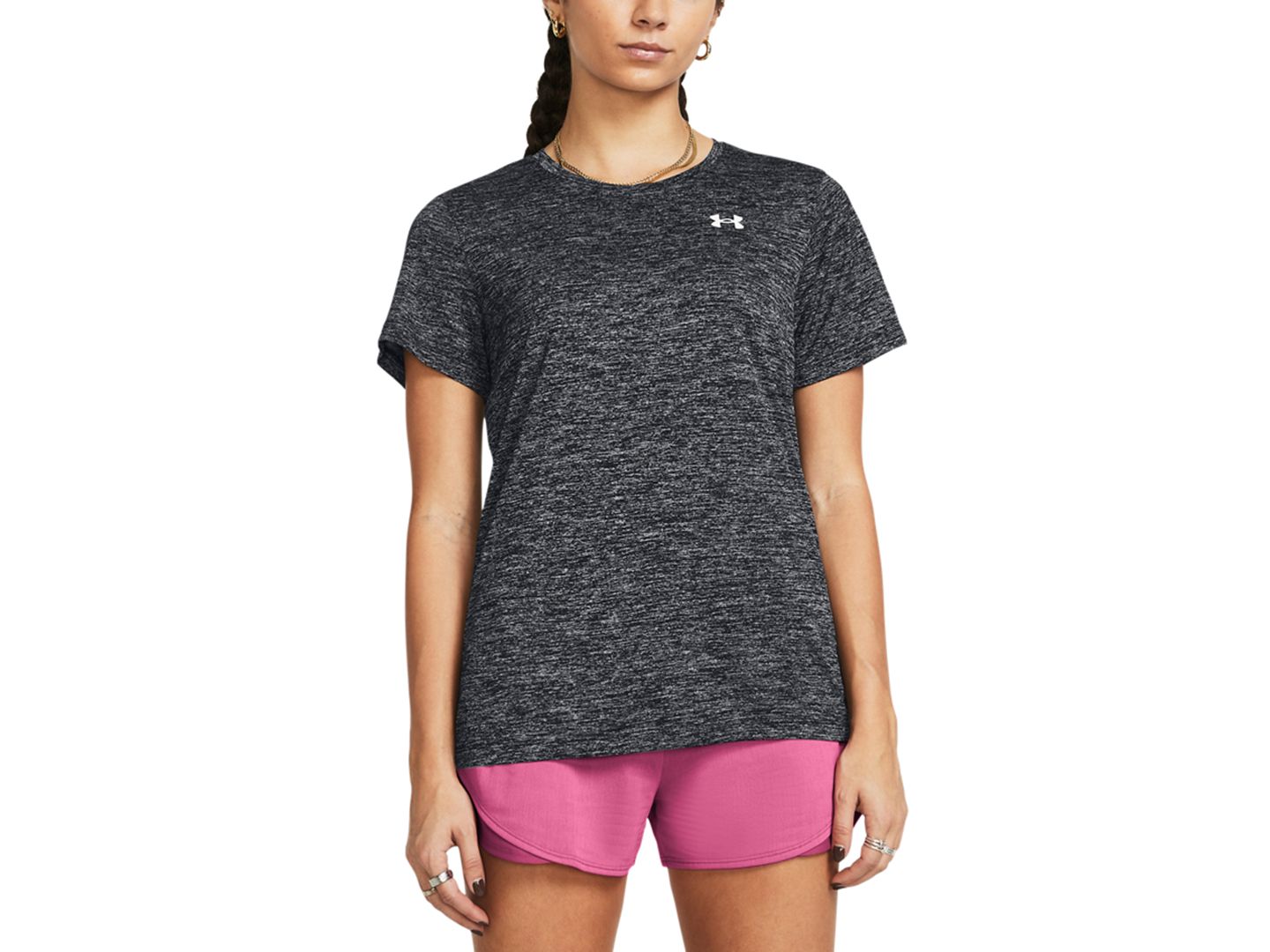 Женский топ Under Armour Tech Twist с коротким рукавом, цвет: Чёрный — фото 1