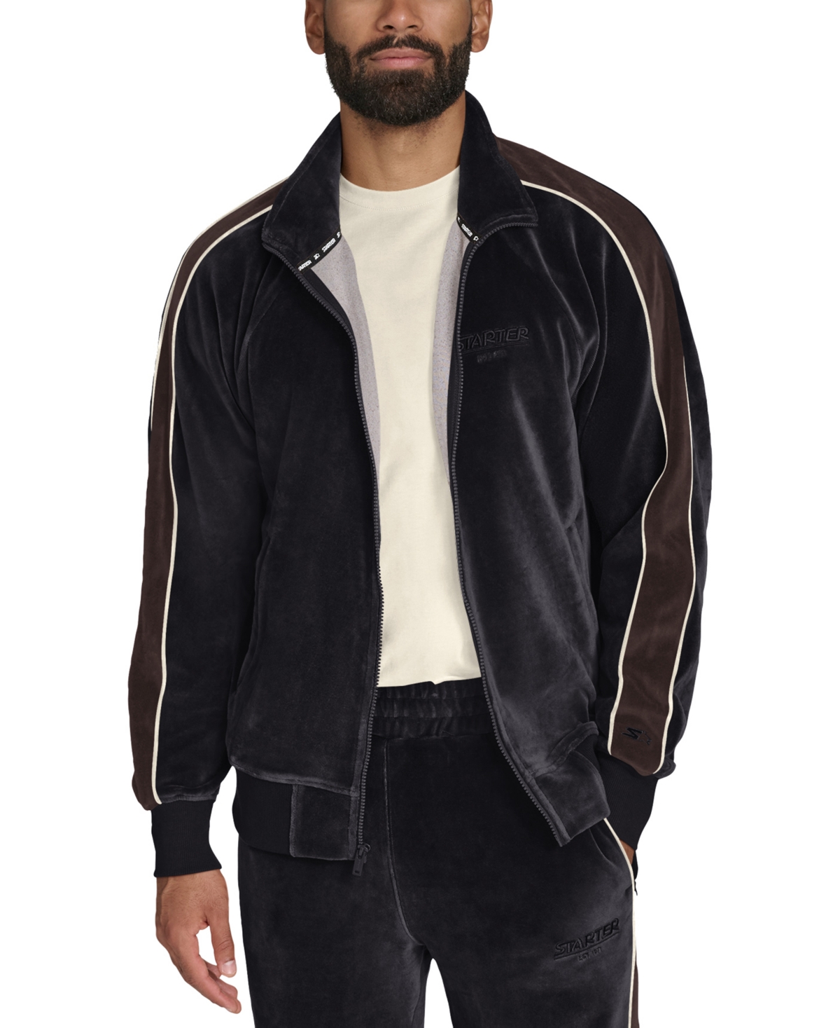 Starter Men's Velour Track Jacket