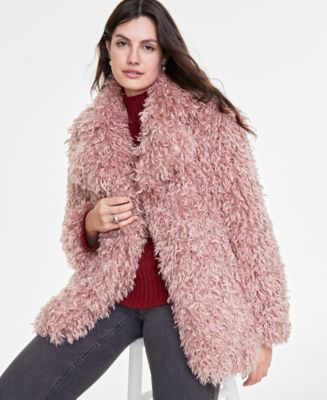 On 34th Women s Solid Faux Fur Notch Collar Jacket Created for Macy s Macy s