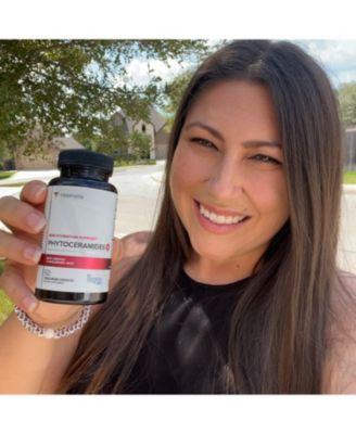 Phytoceramides Skin Hydration Support Capsules, Anti Aging Supplement for Women with Hyaluronic Acid and Phytoceramides, 60ct