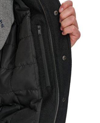 Men's Mixed-Media Varsity D Bomber Jacket