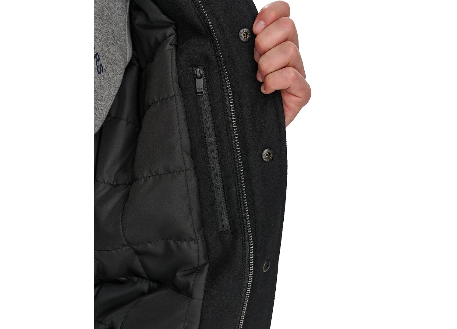 Men's Mixed-Media Varsity D Bomber Jacket