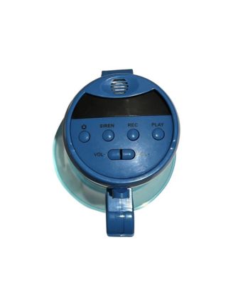 Megaphone Siren Bullhorn Speaker With Rechargeable Battery, Transparent Blue