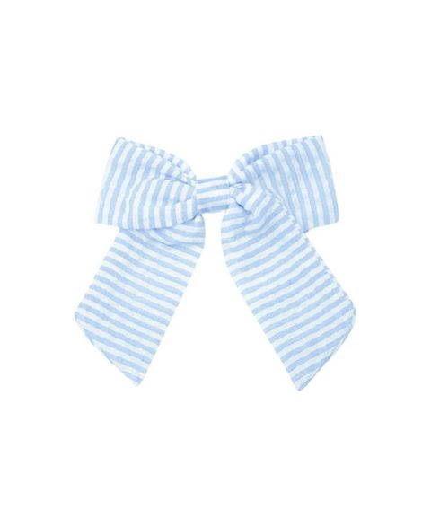 Аксессуары для волос Bits & Bows Seersucker Hair Bow для девочек, цвет: Синий / Белый