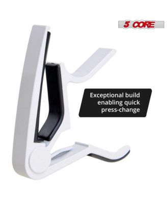 Capo Acoustic Electric Guitar 6 String Kapo Classic Clip For Banjo Mandolin Ukulele - WHITE - 2PCS