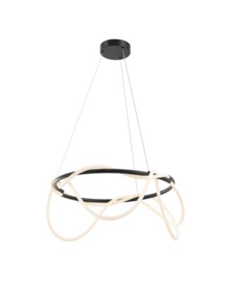 Lisette Contemporary Minimalist 360 Adjustable Silicone Neon Rope Dimmable Integrated LED Chandelier