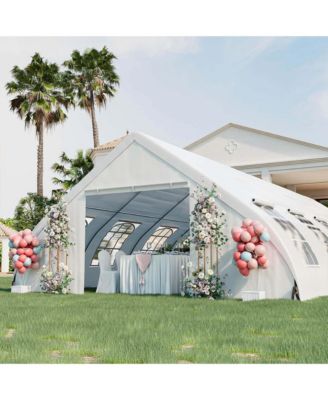 20'X40' Peach Shaped Party Tent Heavy-duty Wedding Canopy with Zipper Doors