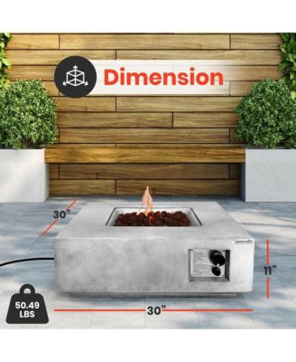 40,000 BTU Propane Gas Fire Pit Table with Cover