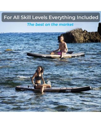 Rising Flow Inflatable Stand-Up Paddle-Board With Accessories, Wood Design