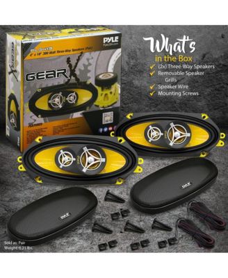 4'' x 10'' Three-Way Car Speakers, 300 Watt
