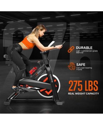 Stationary Cycling Bike Exerciser With Adjustable Resistance and LCD Display