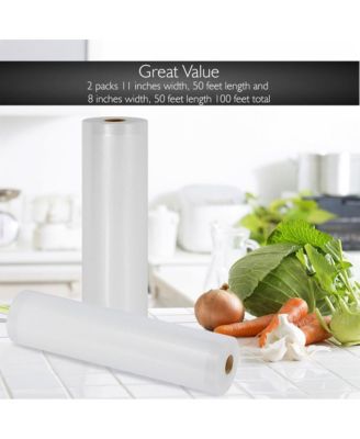 Vacuum Sealer Bags - Universal Air Vac Sealing Bags (2 Rolls, 100  ft. Total Length)