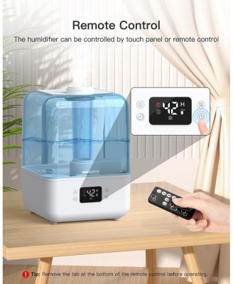 Humidifiers for Bedroom, 4.5L Top Fill Humidifiers for Large Room, Cool Mist Humidifiers for Home,Auto Shut-Off,360 Nozzle, Humidity Setting,White