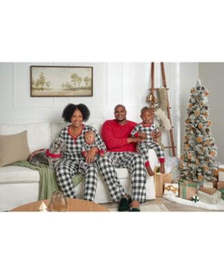 Baby Girls Holiday Family Pajamas Neutral One Piece Footed Pajamas