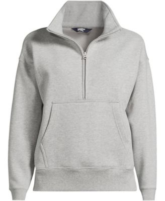 Lands End Womens Serious Sweats Relaxed Long Sleeve Half Zip Sweatshirt - Set Top 14290₽
